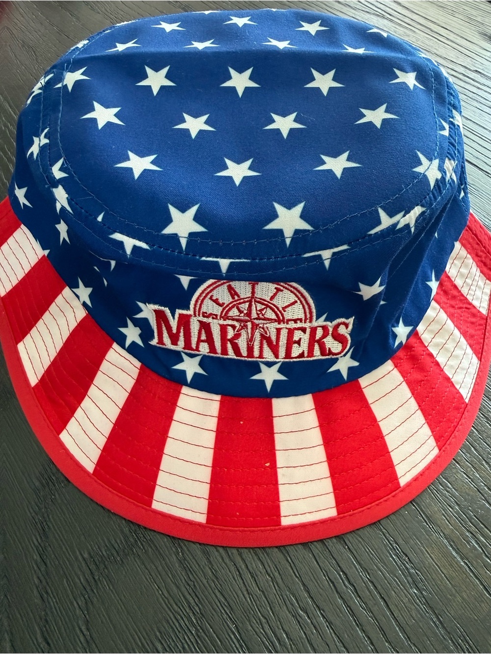 Seattle Mariners Patriotic Stars & Stripes Bucket Hat - Unisex